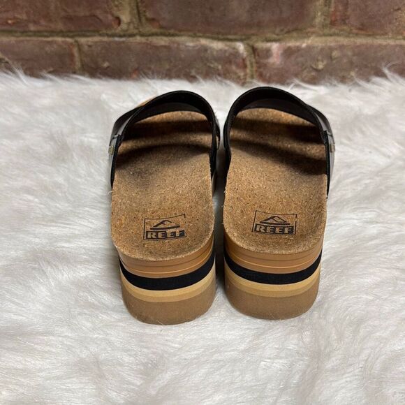 Reef Women’s Black Vista Higher Platform Sandal Size 8 - Picture 4 of 7